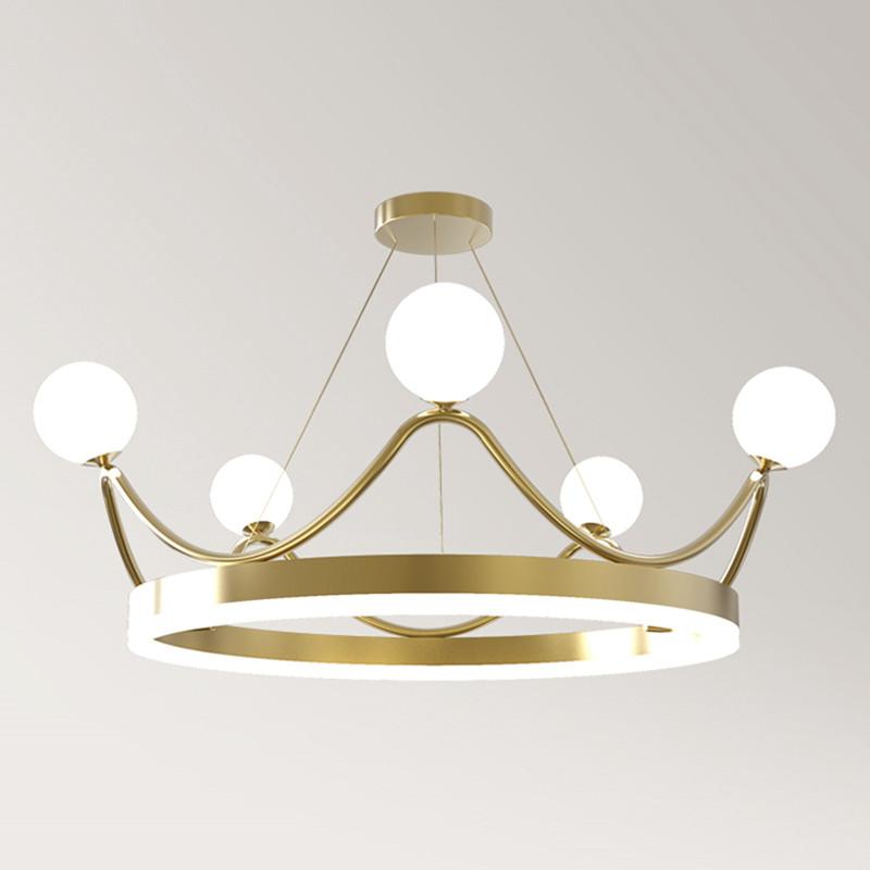 2024 New Modern Chandelier Crown Design LED Ceiling Lamp Creative Lighting for Living Room Bedroom Kids Luxury Lustres 220V 110V