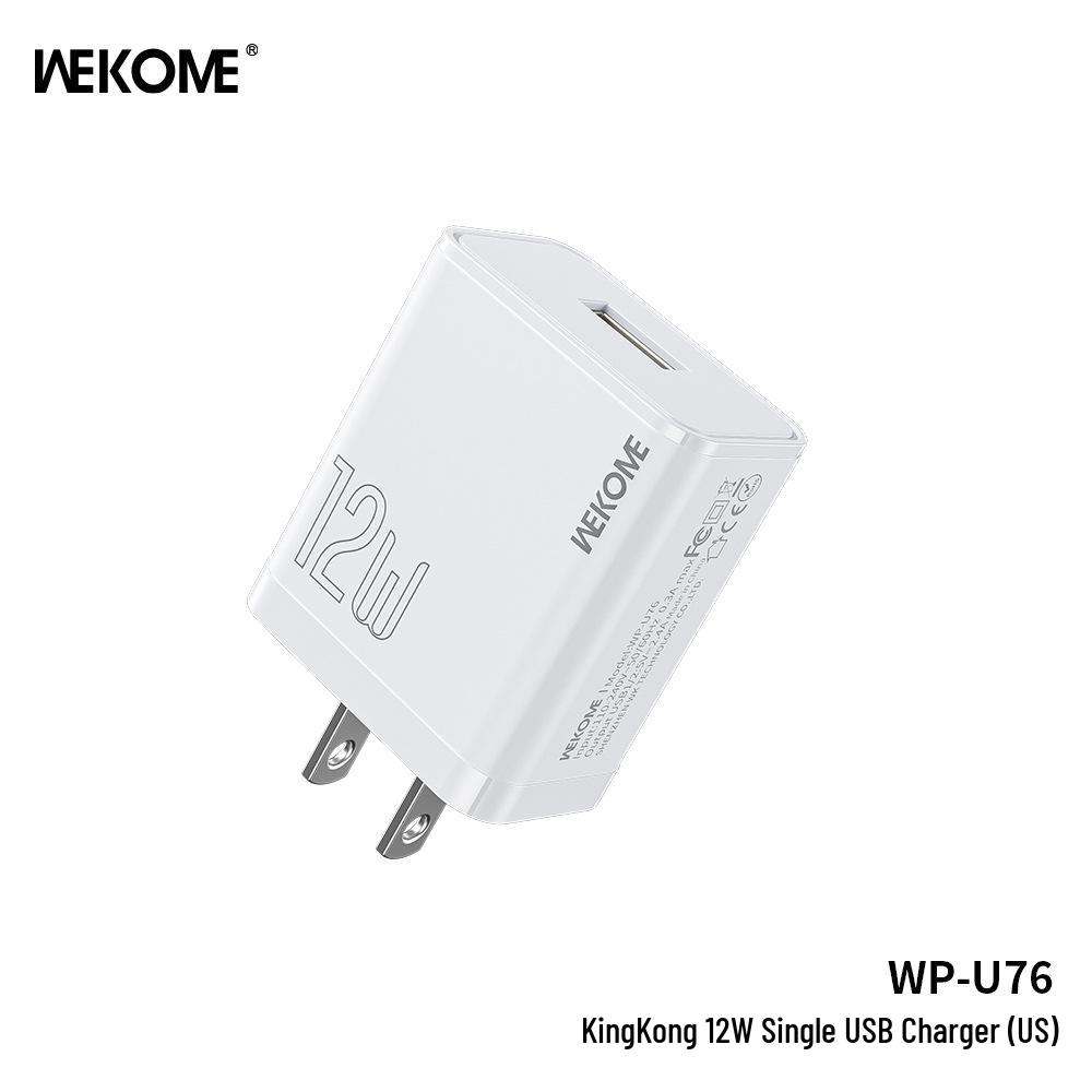 

WEKOME King Kong 12W USB Charger Set - US/EU/UK, Apple/Type-C Compatible WP-U76