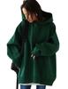 Antiqua Knit Long Plus Size To Size Green Women's Hoodie, Sleeve, ZA-00213, (Equivalent L-XXL), 30,