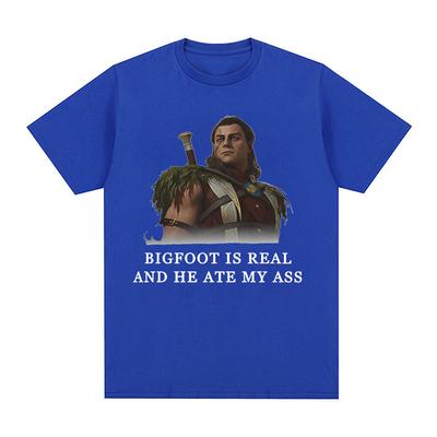 Retro Halsin Bigfoot Is Real Graphic T Shirt Astarion Baldurs Gate 3 Fan Gamer T-shirts Y2k Men's Gothic Clothing Oversized Tees