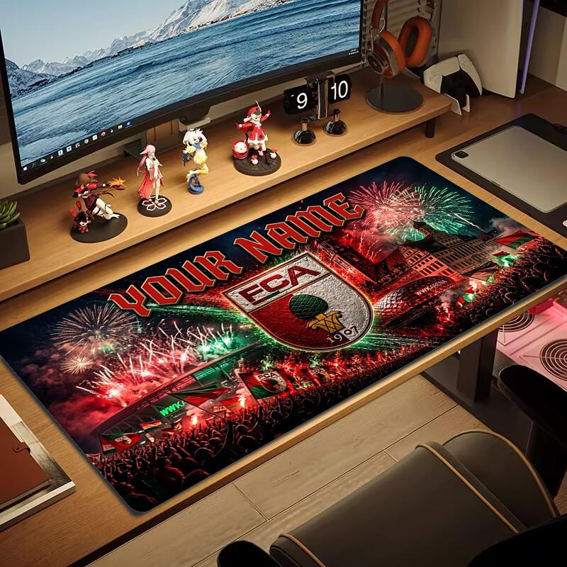 Custom Name Augsburg Mouse Pad Large Gaming Table Cushion Non-slip Laptop Tablet Big Mousepad XXL Mat Mini PC Playmat With Lock edge