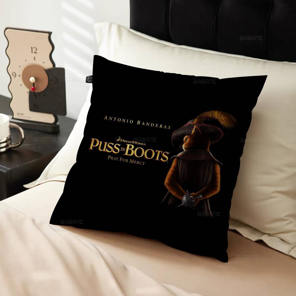 Federa per Cuscino Film Il Gatto con gli Stivali L'Ultimo Desiderio Regalo Cartone Animato Copricuscino Camera da Letto Casa Divano Sedia Seduta Decorazione Federa