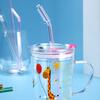 Straw Cap Transparent Glass Straw Toppers Adjustable Decorative Straw Lid for Glass And Stainless Steel Straws Reusable Dustproof Straw