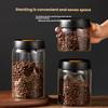 Baijie Coffee Bean Storage Jar, Vacuum-Sealed Container, High Borosilicate Glass, Nut And Tea Storage Canister, 900ML