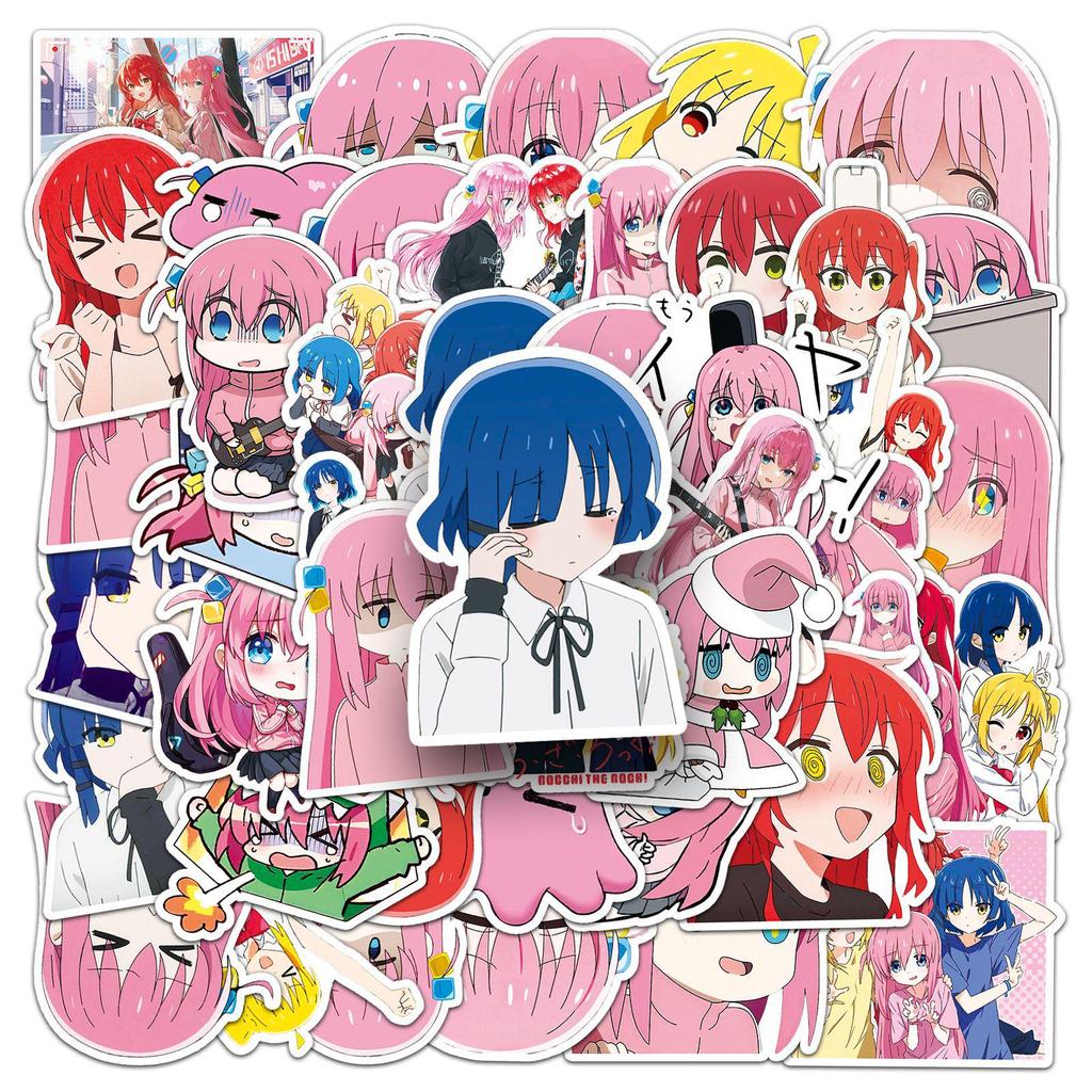 Lonely Rock Anime Journal Stickers - 50 Sheets for DIY Decoration