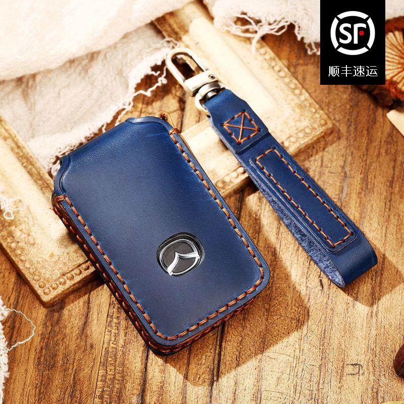 

Чехол для автомобильного ключа Mazda Onksela Atz, чехол для автомобильного ключа ручной работы из натуральной кожи, чехол для автомобильного ключа