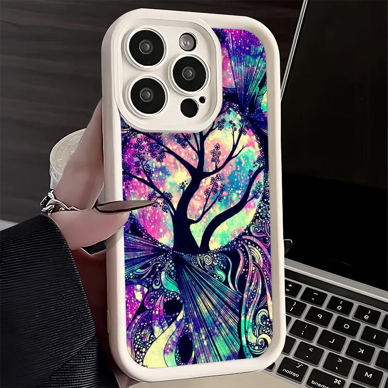 Phone Case for iPhone 17 Air 16E 15 16 Pro Max Mandala Sunflower Dreamy Style Cover 14 Plus 13 12 Mini Soft Shell Silicone Funda