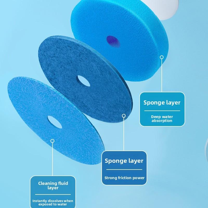 Sponge Disposable Household Toilet Brush Replacement Heads With Fragrance Set