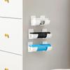 Wall Mounted Organizer No Hole Storage Tray Kitchen Shelf Cling Film Trash Bag Organizer Cabinet Refrigerator Side Storage Shelf