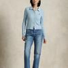 Polo Ralph Lauren Slim Fit Single Breasted Cardigan Long Sleeve Knit Sweater Women sweater Cool-Spring-Blue WMPOSWENDW20394-400