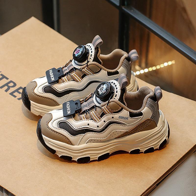 New Spring and Autumn Girls' Shoes, Children's Sports Shoes, Girls' Dad Shoes, Soft-soled Running Shoes for Older Children, Twist Shoes