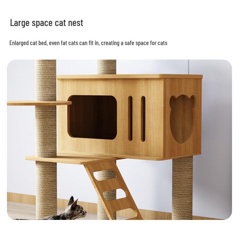 Jingzhou Cat Tree Condo with Scratch Board & Space Capsule
