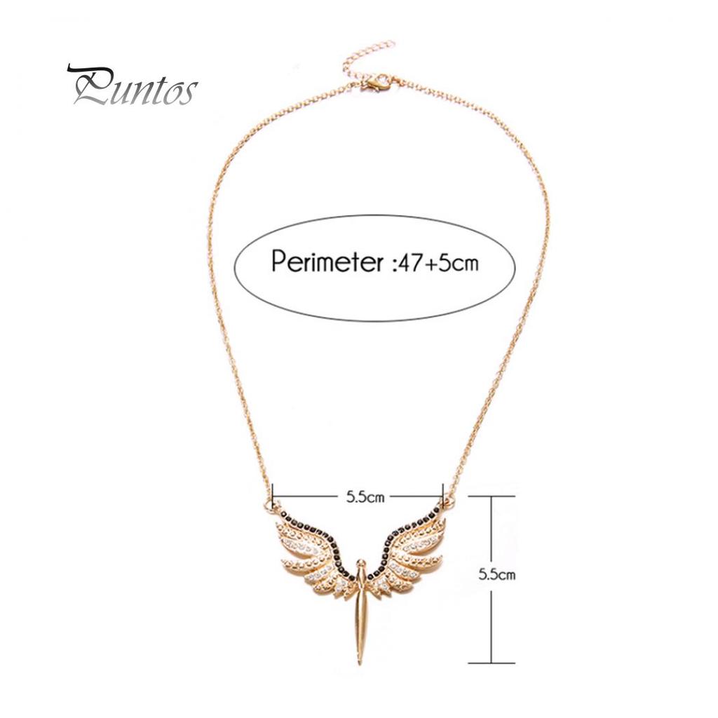 Collier Aile Ange Turquoise Avec Croix - Collier Fantaisie Esoterisme