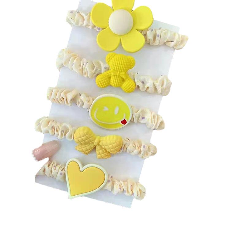 Cute Korean Fabric Hair Scrunchie for Kids - Simple, Trendy Hair Tie Accessory