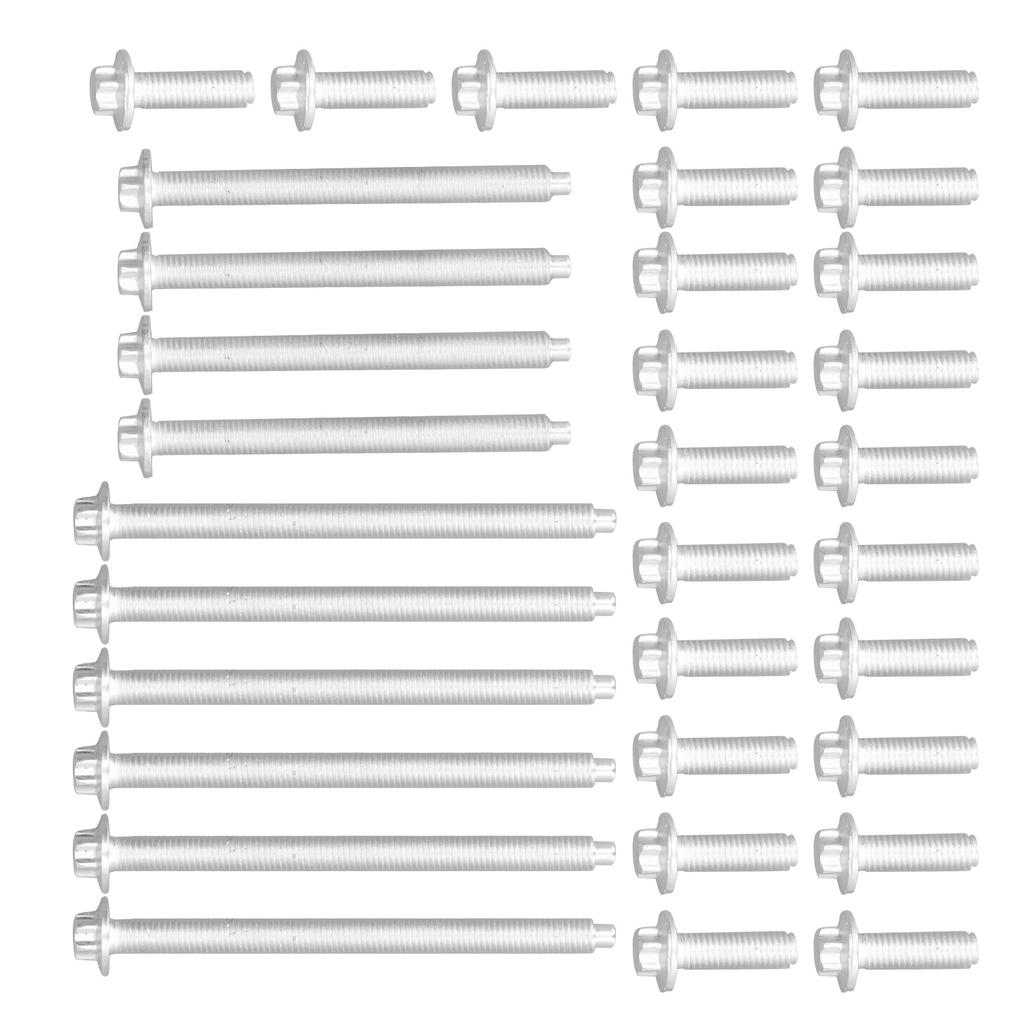 33pcs Engine Oil Pan Bolt Set Aluminum Rustproof 11‑13‑0‑392‑549 Replacement for 1 Series 135i 328i