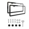 Universal American License Number Plate Bracket Frame Stainless Steel Metal with Standard Screw Exterior Accessories