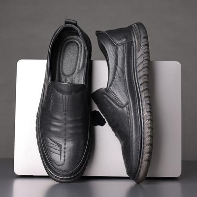Lederschuhe Frühling und Herbst neue Fahrlässige Schuhe weiche Oberfläche weiche Sohle Alltagskleidung Business Herrenschuhe