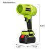 High Speed Blower Double Battery System 110V Brushless Motor Solid Aluminum Alloy Portable For Home Workshop