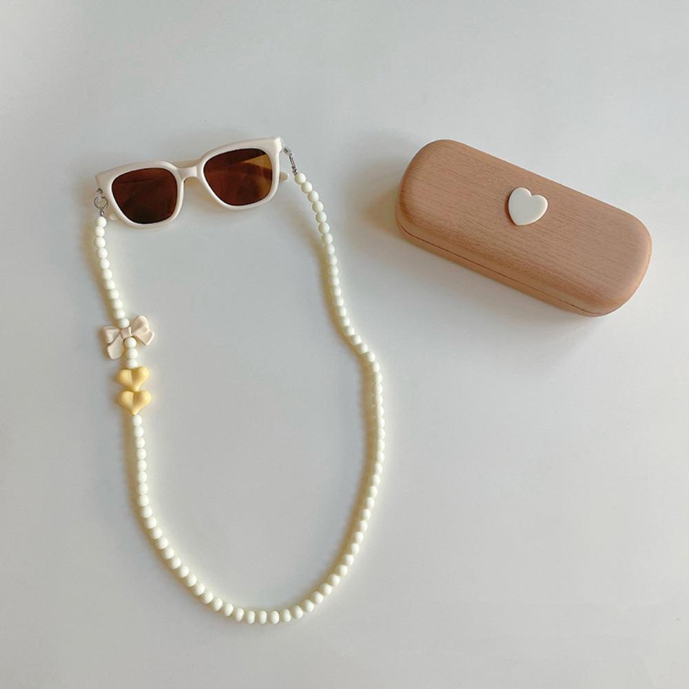 

Sweet Children Sunglasses Set Bows Necklace Holiday Sunglasses Fashion Kids Sunglasses Girl Gift бежевий