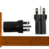 2pcs Black 3prong Electrical Converter Copper American Power Adapter  Electrician