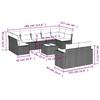 VidaXL Garden Lounge Set with Cushions 10 Pcs, Patio Sofas, Furniture Set, Outdoor Terrace Furniture, Brown 3219423