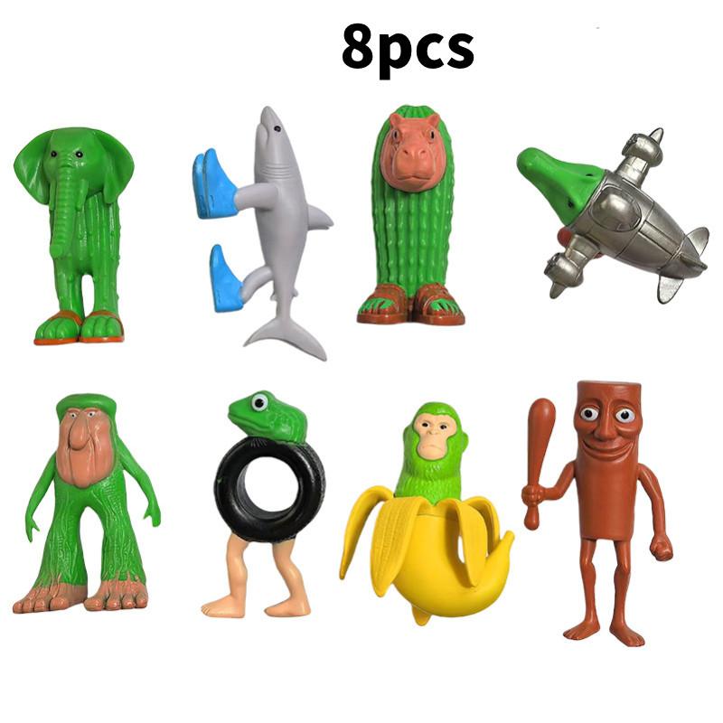 Italian Brainrot Al Pvc Figurine Set With Shark And Wooden Bucket For Collectors And Kids