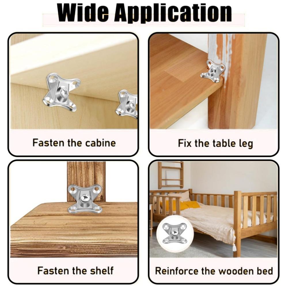 20Set-6Set Butterfly Corner Bracket with Screws Detachable Corner Brace L Shape Right Angle Metal Brace for Furniture Drawers