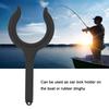 2 Peças Trava de Remo de Barco Suporte para Vara de Pesca Suporte Acessórios de Bote Borracha Marinha(Preto)