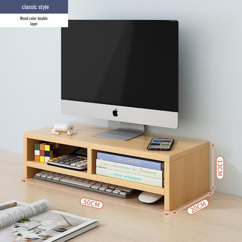Desktop Monitor Stand and Laptop Riser with Office Storage