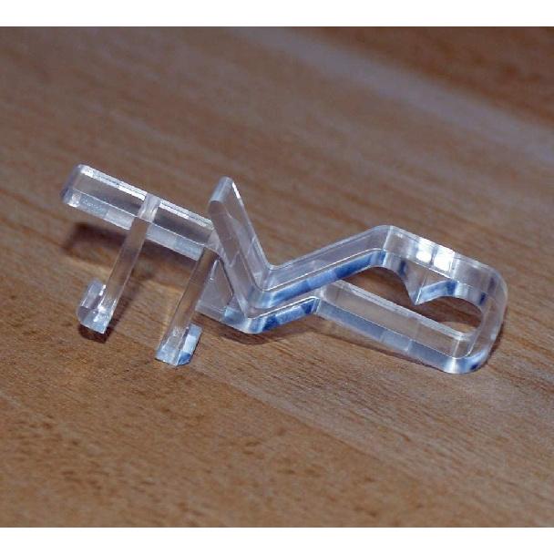 Hidden Channel Valance Clips 1-7/8inch 10pcs Clear Color for Faux and Real Wood Window Blinds Retainer Holder Clip for The Valance with a Groove in