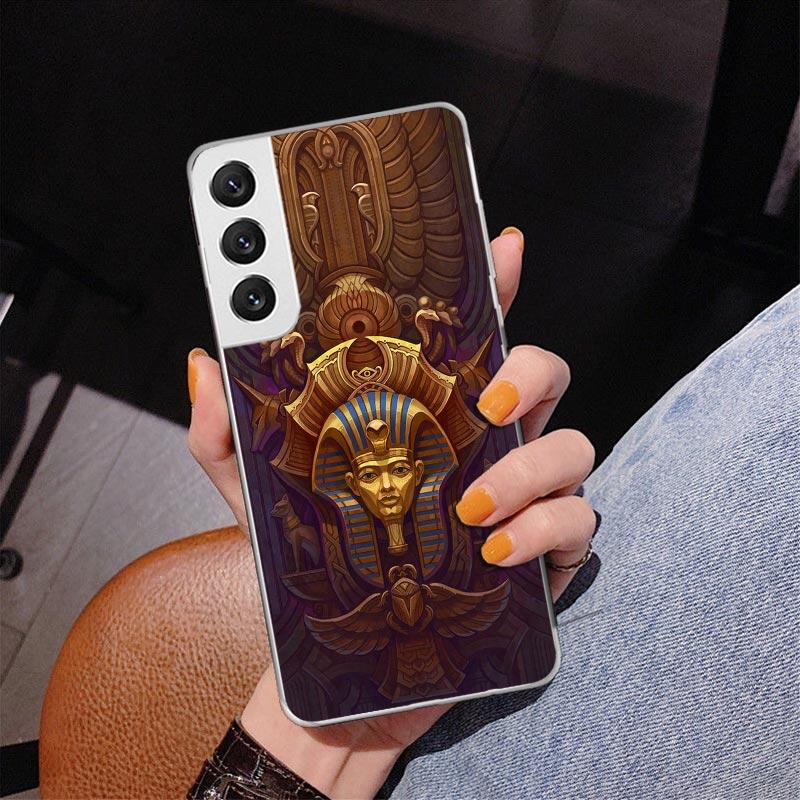 Egypt Nefertiti Anubis Ankh Pharaoh Phnoe Case for Samsung Galaxy S26 S25 Edge S23 S24 Ultra S22 Plus S21 S20 FE Unique Cover So