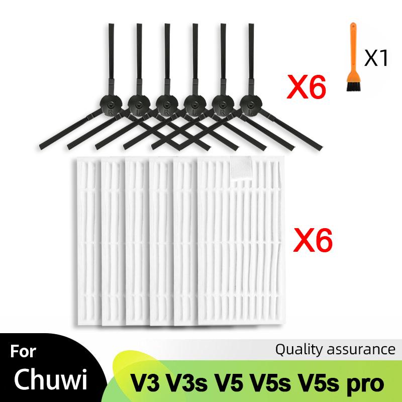 Für iLife Chuwi V3 V3s V5 V5s V5s pro V50 V55 x5 Roboter Staubsauger Teile Seitenbürste HEPA Filter Mopptuch Zubehör