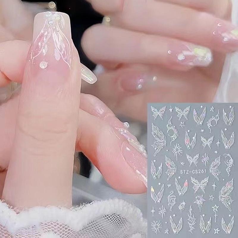 

Хвост русалки ультратонкая наклейка для ногтей Aurora Fancy Butterfly клейкая наклейка на ногти для женщин и девочек своими руками