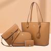 Trendy Women's Vintage Style Large Capacity 4-Piece Shoulder Handbag Set
