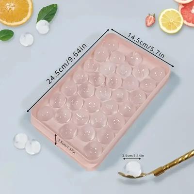 33 Gitter Kunststoff Runde Kugel Eisbox Runde Eiskugel Eisschale Form Formen Eiskugel Maker 3D Runde Eiswürfelschale mit Deckel Kunststoff