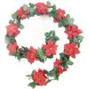 Christmas Rattan Flower Ornaments - Holiday Home Decoration