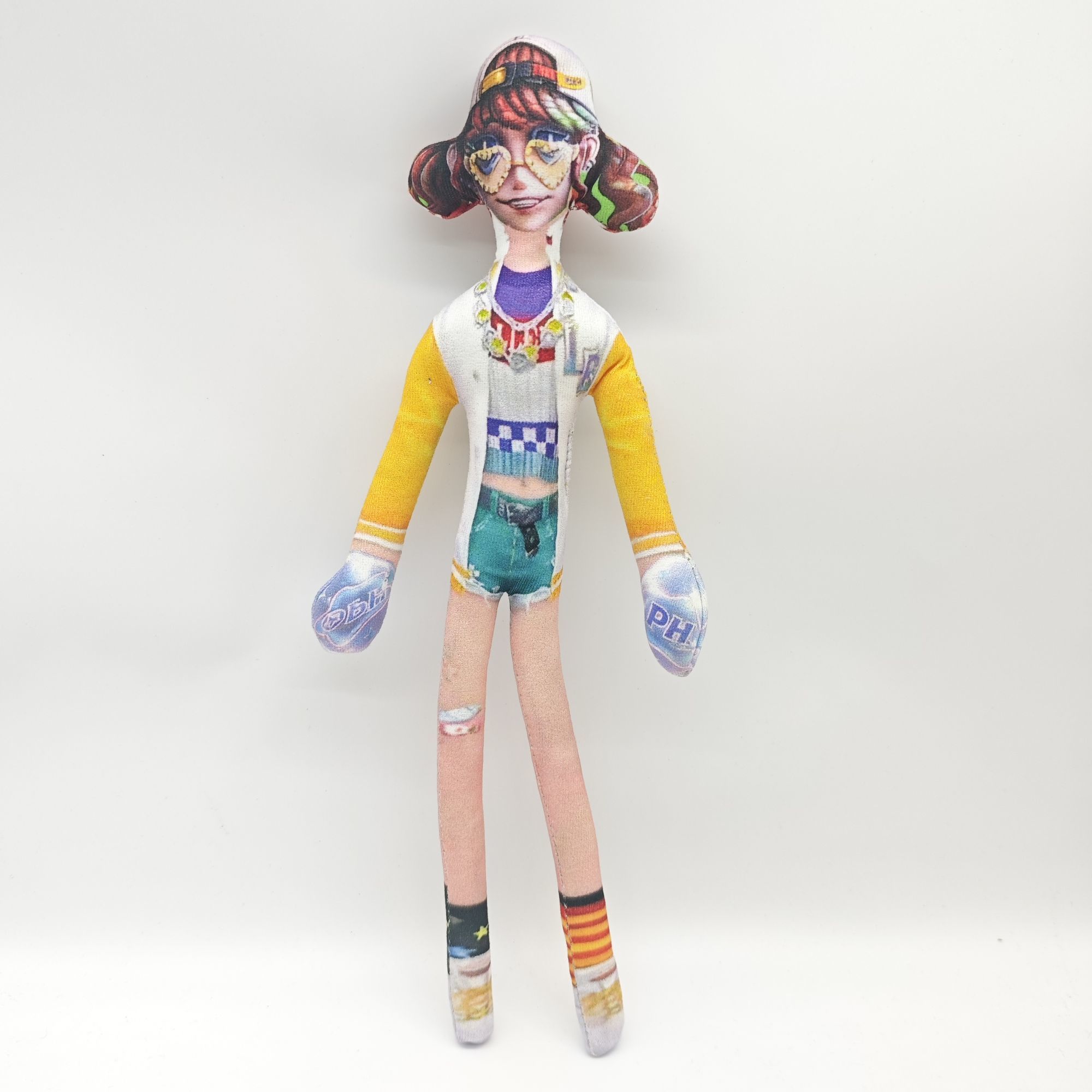 28cm Identity V Cheerleader Oph Zwart-Wit Abstract Pluche Poppetje Ultra Slank Figuur Met Draad Skelet Beweegbare Ledematen 28CM