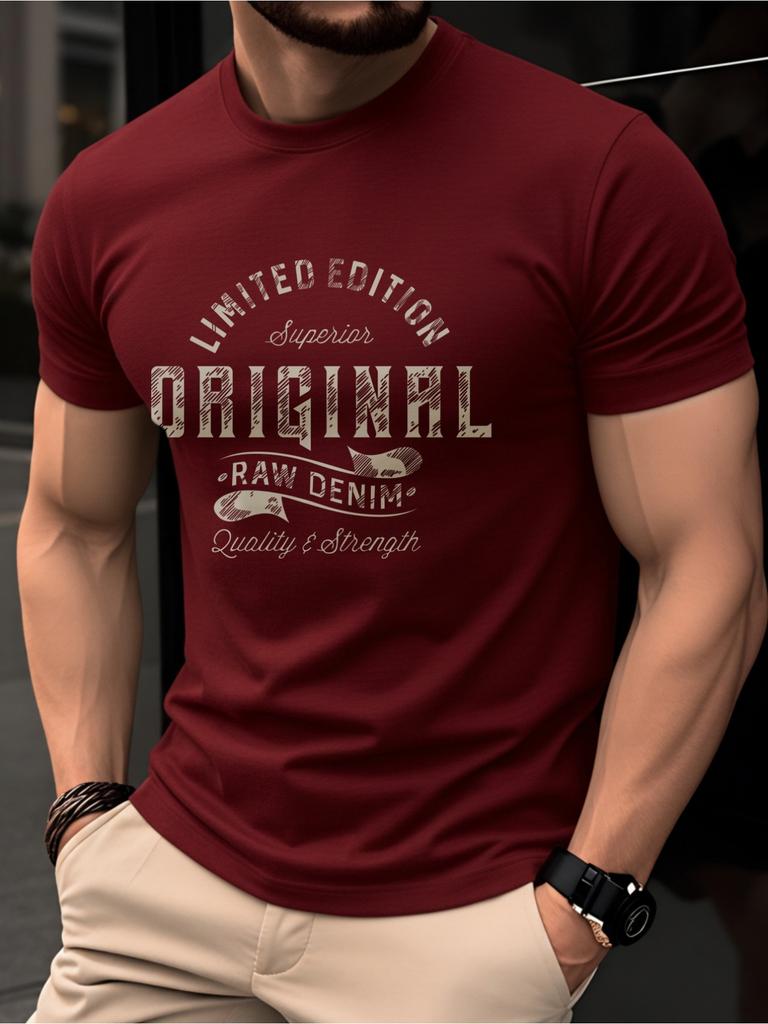 Summer Men's Casual Loose Fashion Cycling Pattern Print Sports Short Sleeve Crew Neck T-Shirt
