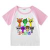 Kids' Summer Color Block Sports Set: Short Sleeve T-Shirt & Hot Pants