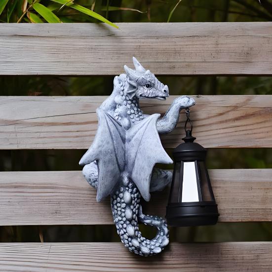Svítící objímač stromů Drak Zahradní dračí socha se solárním světlem Pryskyřičná středověká fantasy dračí socha pro venkovní zahradní dekoraci Dárek pro milovníky draků