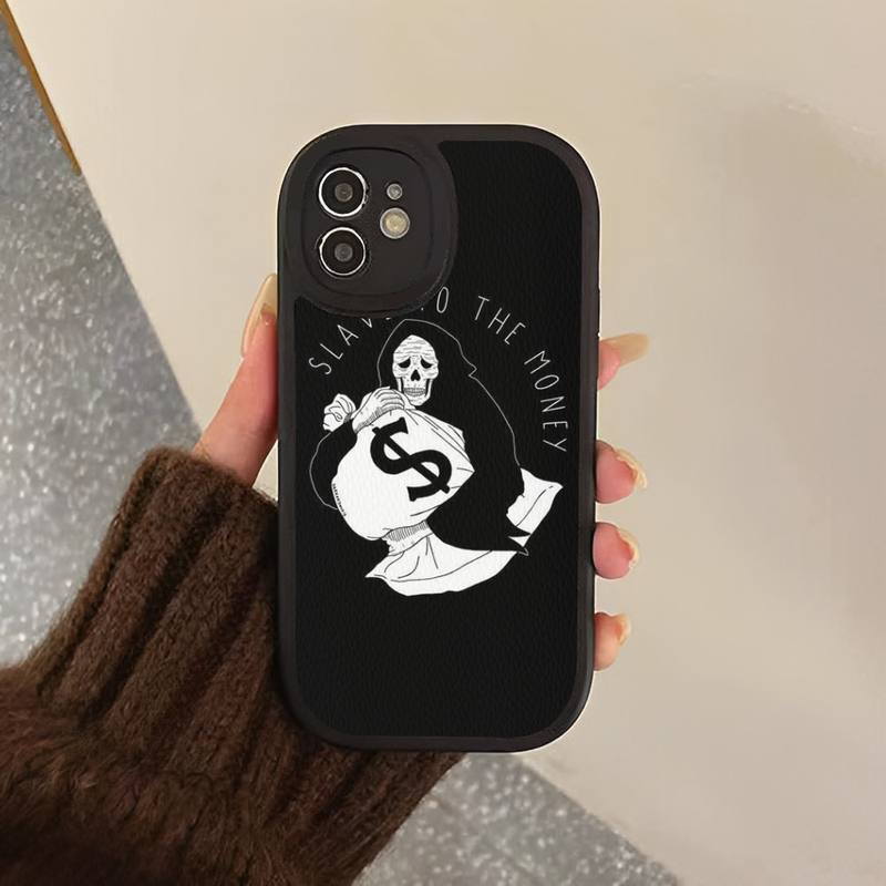 

Чехол для телефона Yinuoda Funny Skull Currency, жесткий кожаный чехол для iPhone 13, 12, Mini, 11, 14, Pro, Max, Xs, X, Xr, 7, 8, Plus, 6, 6s, Se iphone11pro