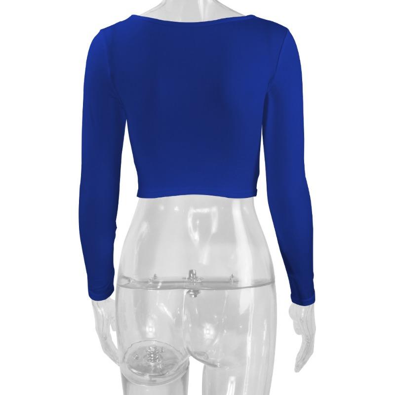 Women's Autumn Burst V-Neck Sexy Halter Tie Long Sleeve Top