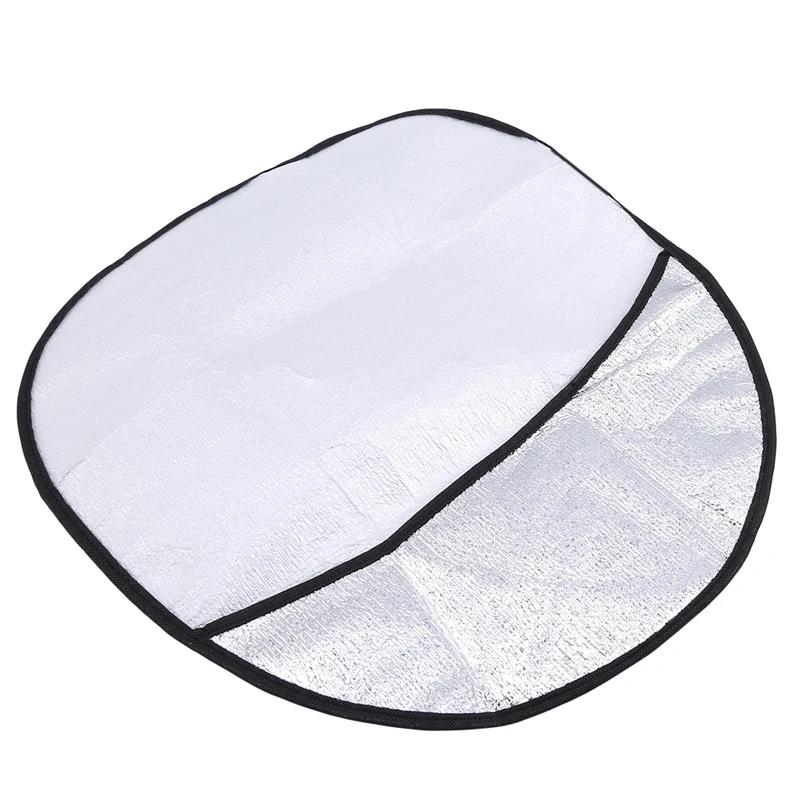 

Practical Steering Wheel Sun Shade Double Thick Protection Foldable Anti-uv Sunscreen Car Supplies Cover Silver серебряный