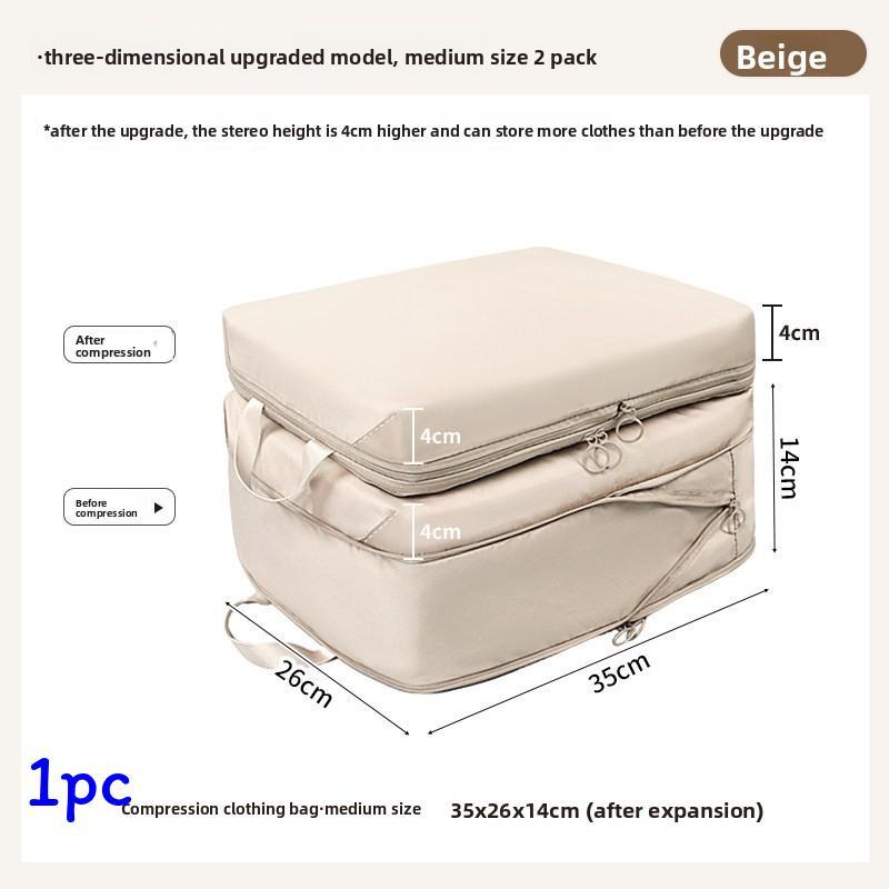 Travel Storage Bag With Memory Fabric For Luggage Organization And Clothing Packing