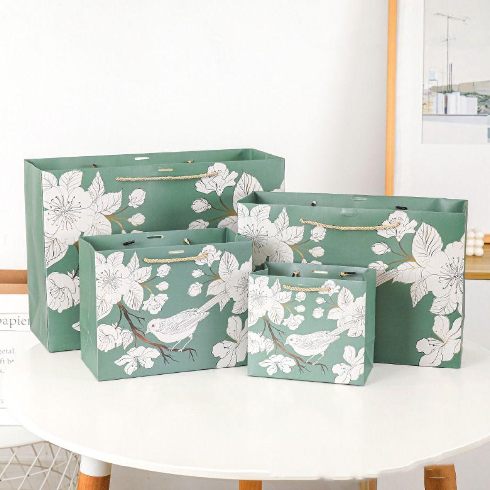 Green Handhold Paper Bag Luxury Shopping Bag Creative Packaging Bag  Gift