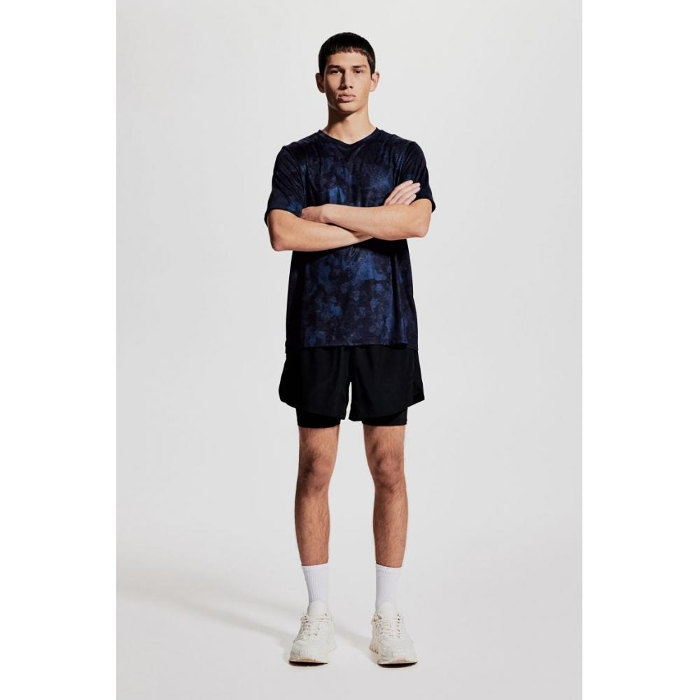 H M Sport Top Regular Fit dryMove Navy Blue