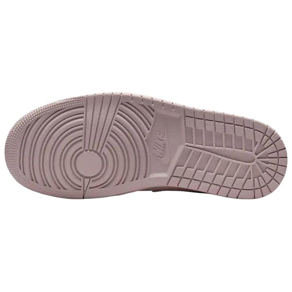 Womens Air Jordan 1 Mid 'Enigma Stone Coconut Milk Particle Rose' (women's sizes) Sail / Enigma Stone / Coconut Milk Vintage Basketball Shoes