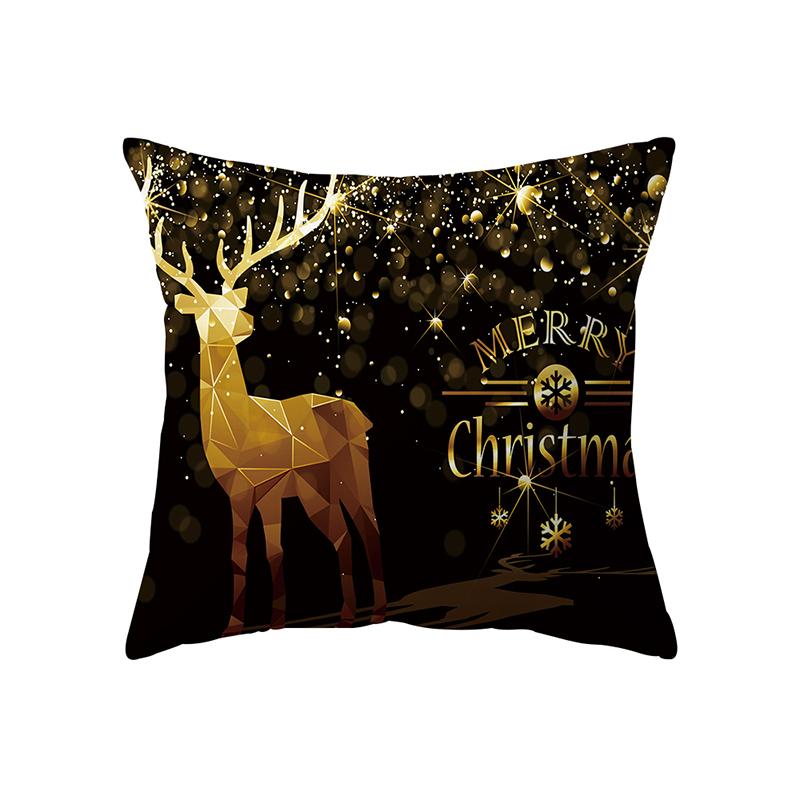 Christmas Theme Decorative Printing Pattern Cushion Cover Home Living Room Sofa Decoration Square Pillow Pillow Cover