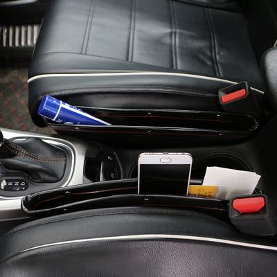 Color My Life 1 Pièce Boîte de Rangement d'Espace de Siège de Voiture en Cuir PU Centre Porte-Gobelet Sac Latéral pour Jeep Compass 2017 -