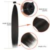 Synthetic Straight Hair Extension Salon Natural Hair Bundles 24-36 Inches Ombre Brown Blonde Fake Hair High Temperature Fiber